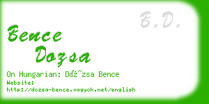 bence dozsa business card